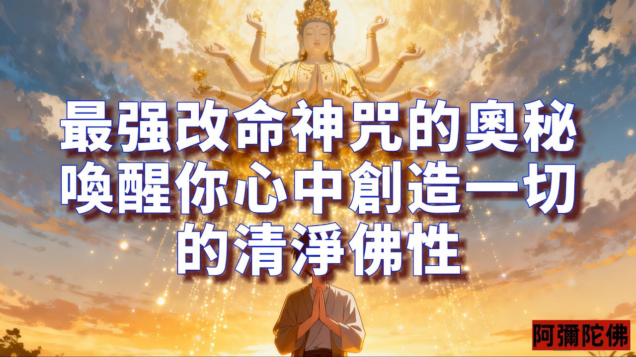 最强改命【準提神咒】的奧秘，喚醒你心中創造一切的清淨佛性 14:48 佛咒開始#佛經 #佛陀 #覺醒 #成長 #心靈 #人生感悟 #修心 #悟道 #修行 #佛陀 #佛教 #正能量