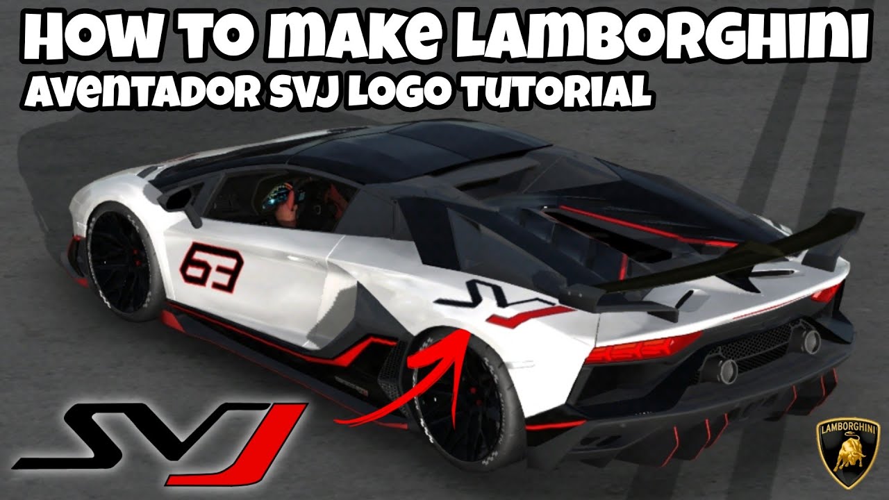How To Make SVJ Logo for Lamborghini Aventador | Car Parking Multiplayer