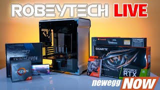 Newegg Now #Robeytech Live - Tech Deals plus $1500 Ryzen 3700x and 2700 Super Build | Robeytech