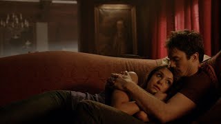 TVD 5x6 - Damon and Elena cuddling on the couch, Silas interrupts them | Delena Scenes HD