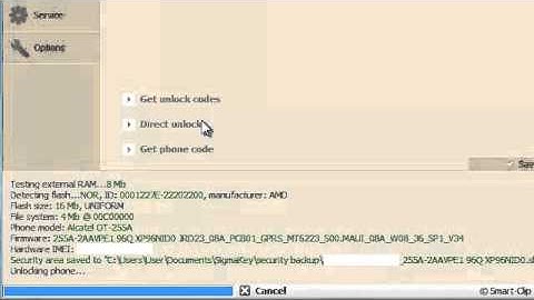 Video tutorial for the unlock operation of the Alcatel OT-255 phone model