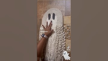 DIY macrame rope ghost 👻   #halloween2023🎃👻🕷️ #hallowewndiy #hallowendecor #halloweenghost