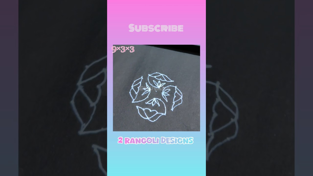 🌷🌷🌷161#beautiful2rangolidesigns#rangrangoli#easyrangoli#simplekolampatterns#2🌷chukkalamuggulu 