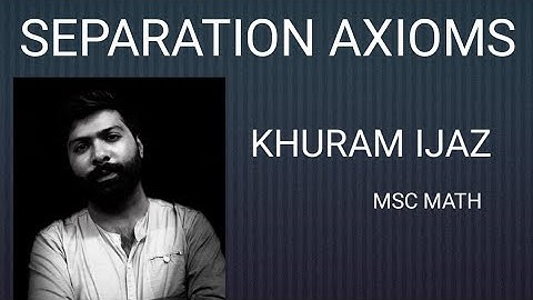 separation axioms Msc math part q topology