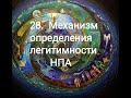 28 Механизм определения легитимности НПА