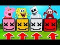 Minecraft PE : DO NOT CHOOSE THE WRONG MARSHMELLO! (Peppa Pig, Spongebob, Marshmello & Po)