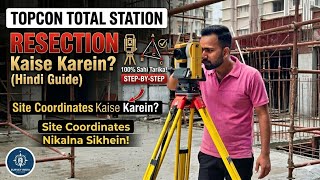 total station pr resection ka tareika , topcon, sokiya. how to resection on total station, engineer