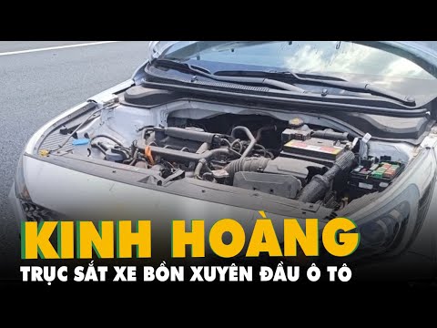 Video Kinh hoàng trục sắt rơi từ xe bồn xuyên thủng phần đầu... - youtube