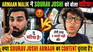 @souravjvlogs Sourav Joshi copies Armaan Malik's content | Armaan Malik trolls him