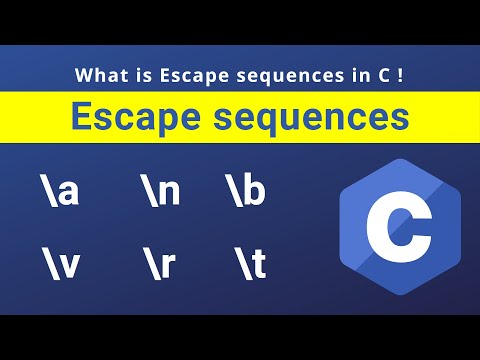Escape sequences || \t \n  \r  \b \a || C language