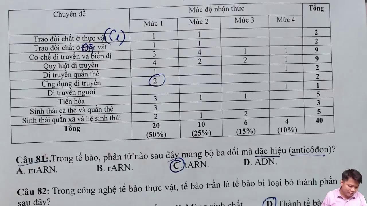 Chữa đề minh họa 2022