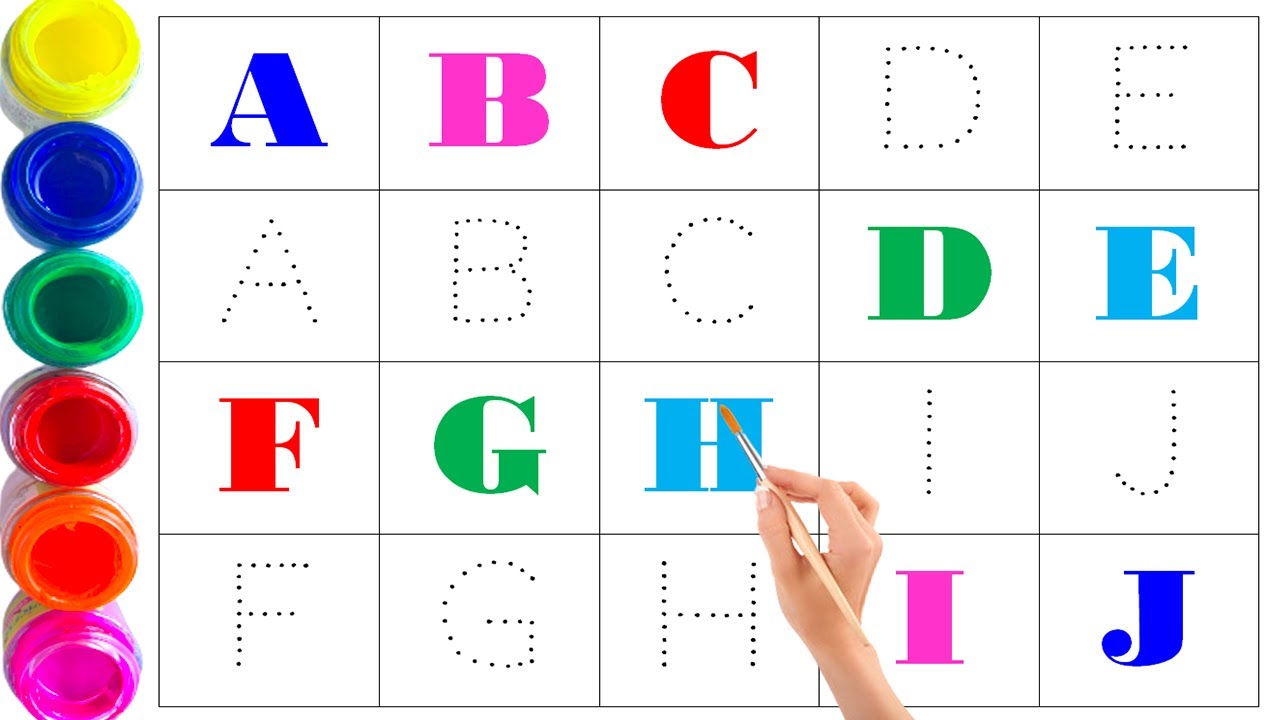 Write Abcde ABC English Alphabets | Learn A to J Write Alphabet | ABCDE for kids ...