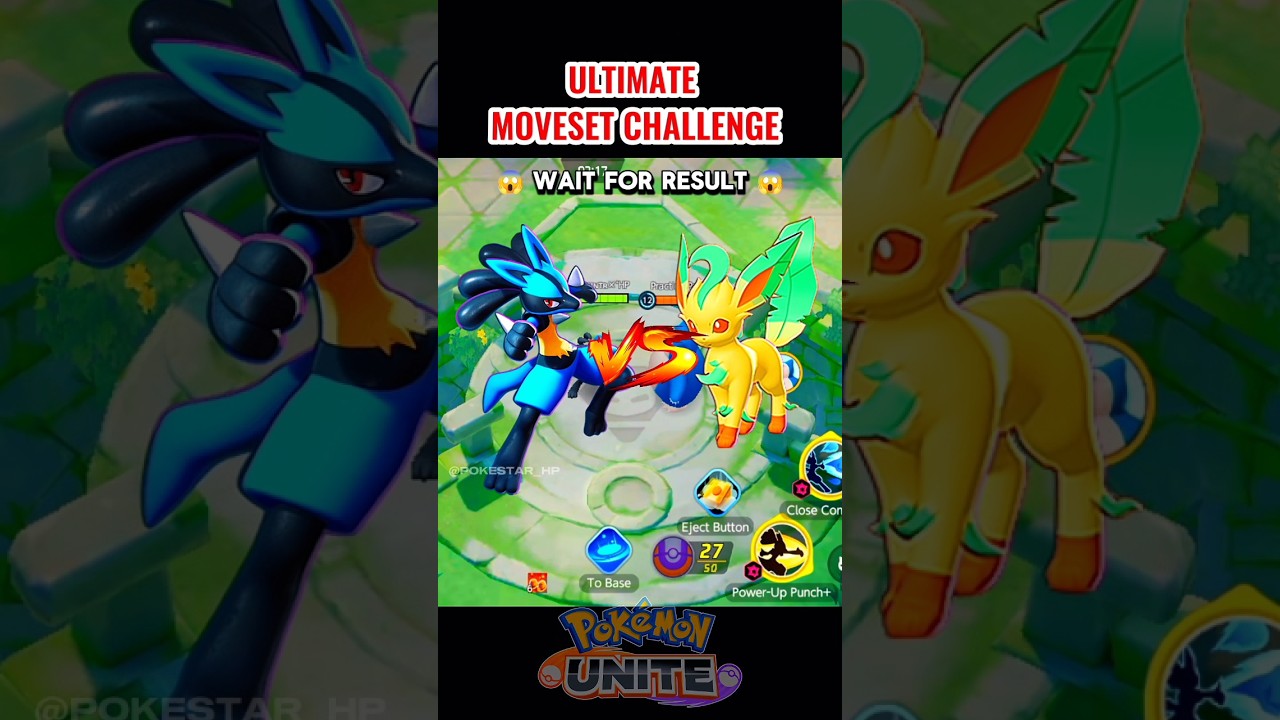 LUCARIO VS LEAFEON || ULTIMATE MOVESET CHALLENGE 💥