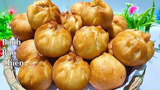 BÁNH BAO CHIÊN Công thức làm Bánh Bao Chiên Giòn Xốp để Bán & Ăn Fried dumplings...