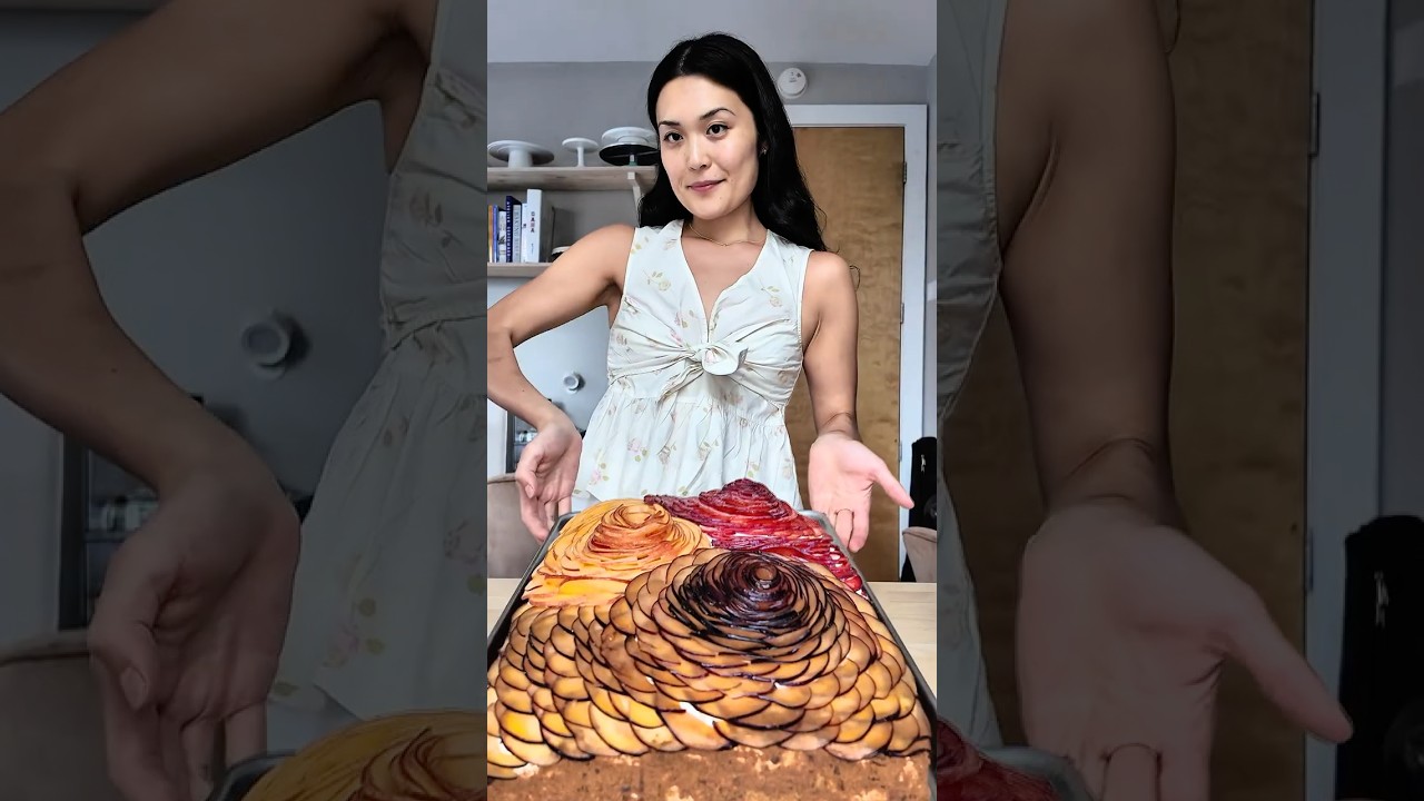 Медовый торт с косточковыми фруктами, 9 слоев 🍑🍯 