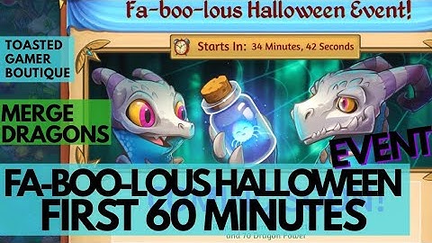 Merge Dragons Fa-Boo-lous Halloween Event First 60 Min ☆☆☆