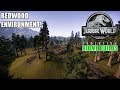 HOW TO BUILD A NICE REDWOOD ENVIRONMENT ENCLOSURE! | Biome Builds | Jurassic World Evolution