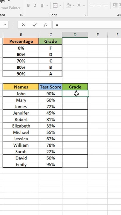 Automatically grade assignments with the LOOKUP function in Excel! # ...
