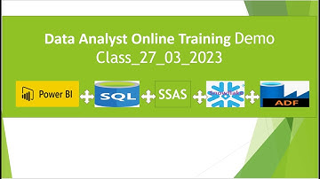 Data Analyst Demo Class 27 03 2023 in Telugu