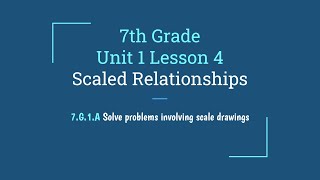 7th Grade Unit 1 Lesson 4 - Scaled Relationships