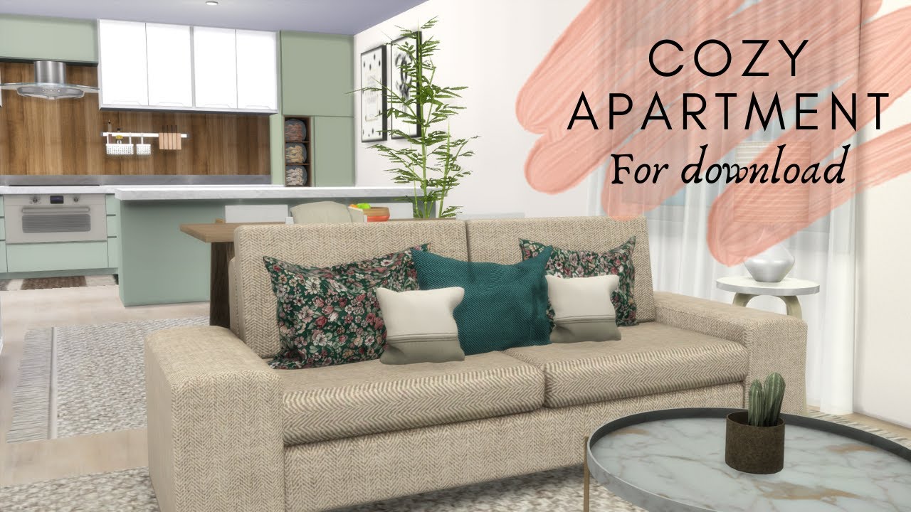 COZY APARTMENT + DOWNLOAD + TOUR + CC CREATORS The Sims 4 Part1