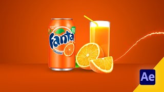 Orange Juice 2D animation in After Effects