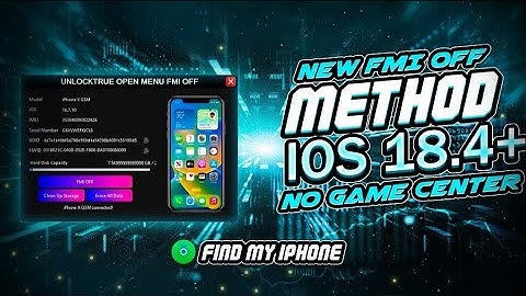 iPhone Open Menu FMI OFF New Method | Unlocktrue Tool | iOS 18.4 & Up Supported