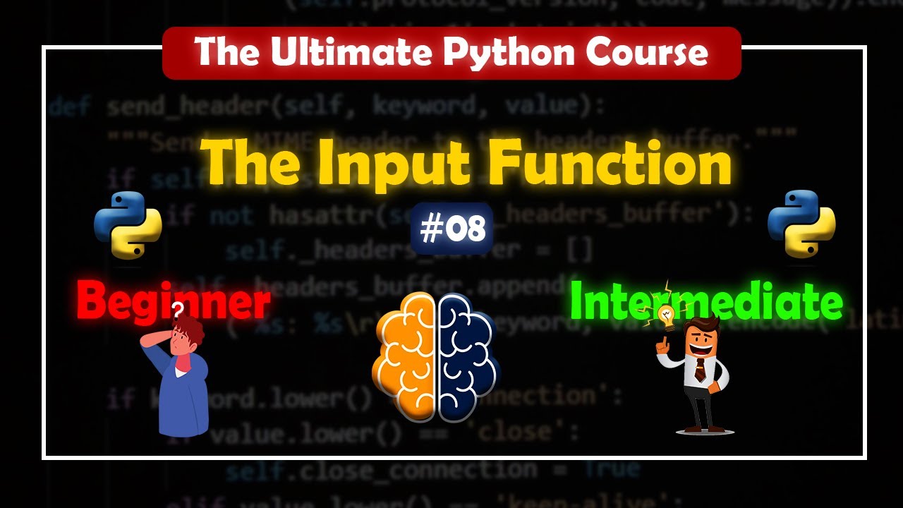 The Input function | The Ultimate Python Course | BrainyHub #8 - YouTube