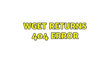 wget returns 404 error