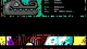 ENiGMA 1/2 BBS 0.0.7-alpha ANSI in FSE