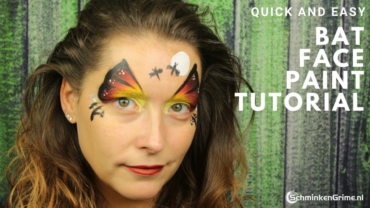 Bat Face Paint Tutorial | Quick Face Paint Tutorial | 2 Minute Face ...