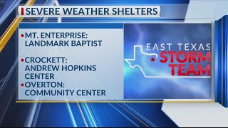 LIST: Structures serving as storm shelters during severe weather on Friday