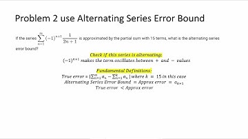 AP Calculus Alternating Series Error Bound