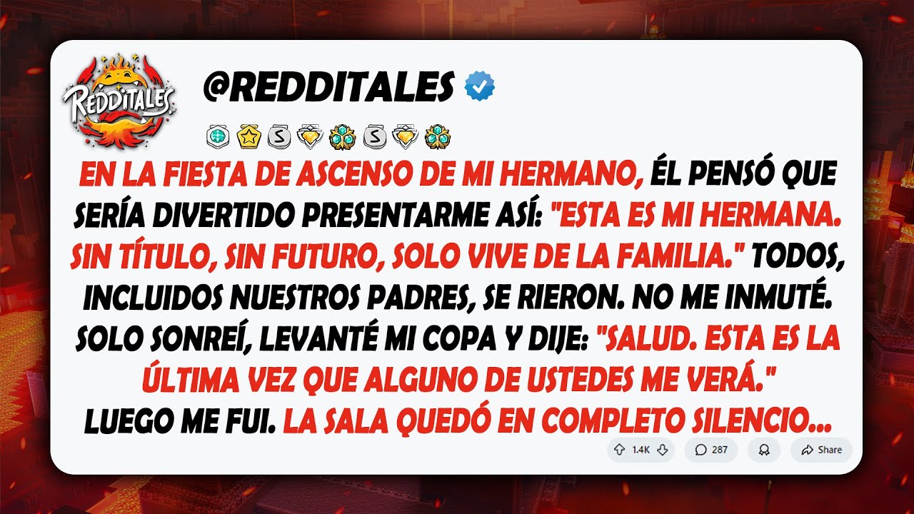 Burlada por mi propia familia en la fiesta de ascenso de mi hermano. Catalogada como inculta...