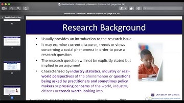 RB Research Methods S8 - Writing A Research Proposal