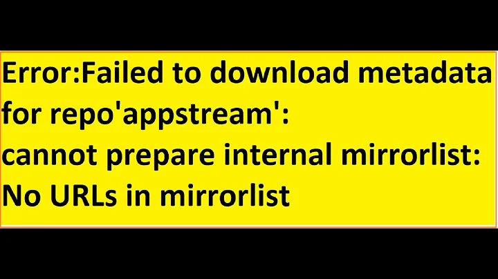 ERROR: YUM UPDATE :No URLs in mirrorlist || CentOS 8 || LINUX #CentOS8 #YUM_UPDATE_ERROR #REPOLIST