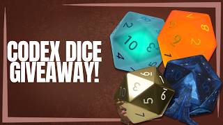 Codex Dice Giveaway! Comment Below to Enter!
