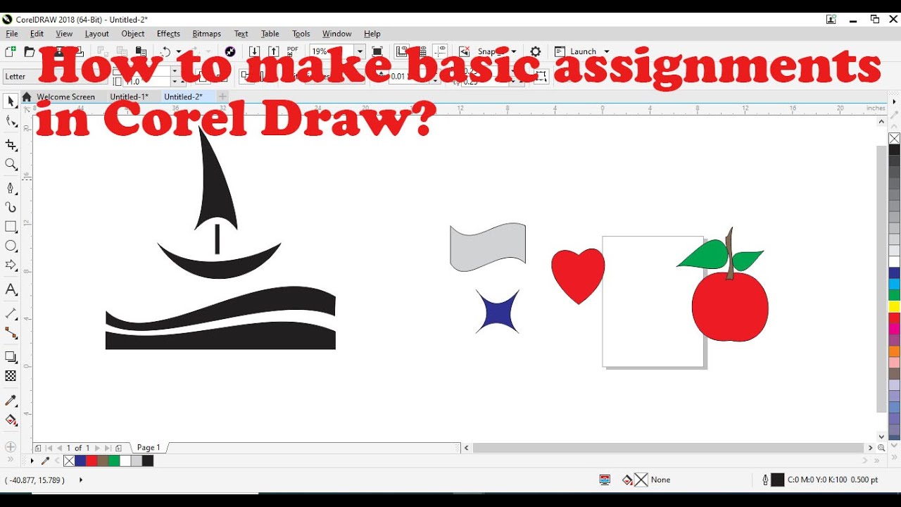 How to make basic assignments in corel draw lecture no 07 corel draw