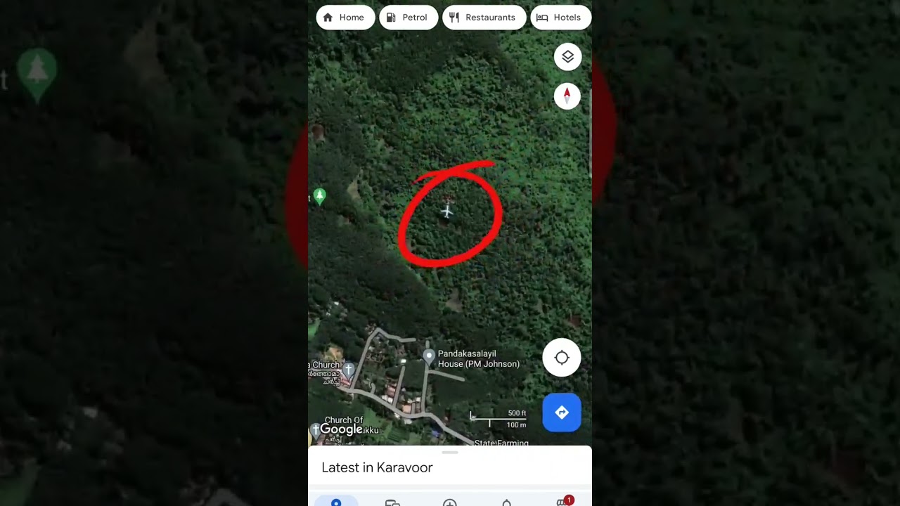 satellite capture image in map