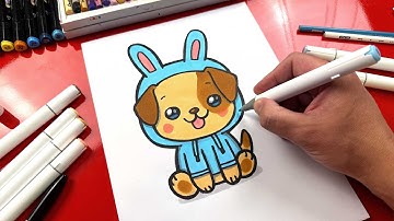 How To Draw An Easter Puppy