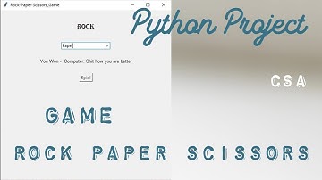 Project 12 Day 11 Rock Paper Scissor GUI Game Application in #python