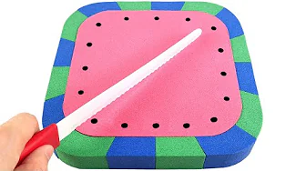 Satisfying Video l How to make Rainbow Round-Table Cake FROM Kinetic Sand & Clay Cutting ASMR #99