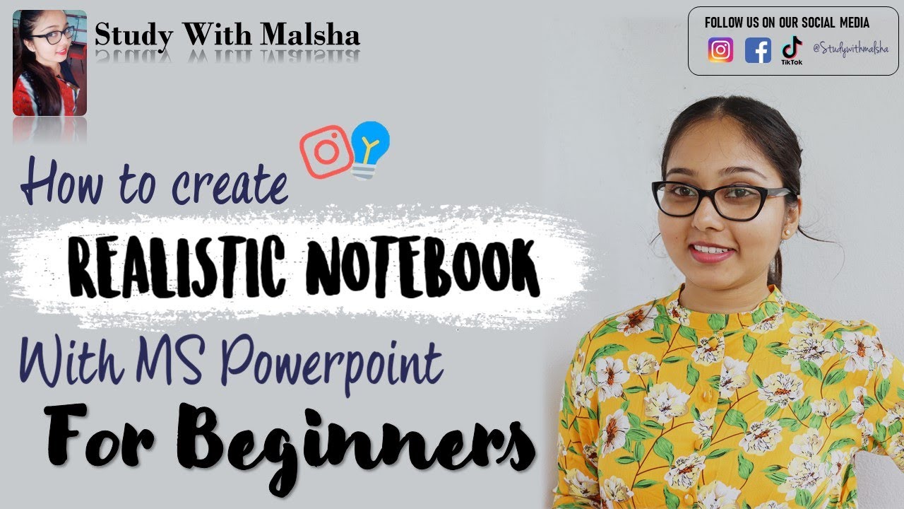 How to make a Realistic Notebook Design in PowerPoint | MS PowerPoint ...