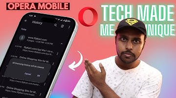 How to clear all history in opera mobile