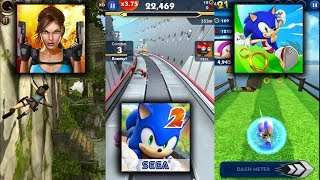 Lara Croft Relic Run Vs Sonic Dash 2 Sonic Boom Vs Sonic Dash - Endless Run Gameplay Android screenshot 5