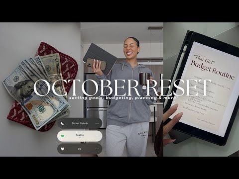 OCTOBER 2025 MONTHLY RESET Setting New Goals Creating Habits Budgeting Vlogtober