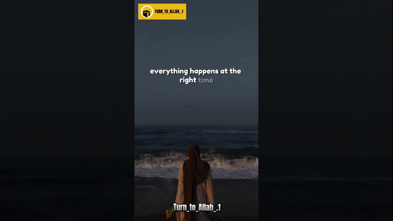 Everything happens at the right time - Islamic status 