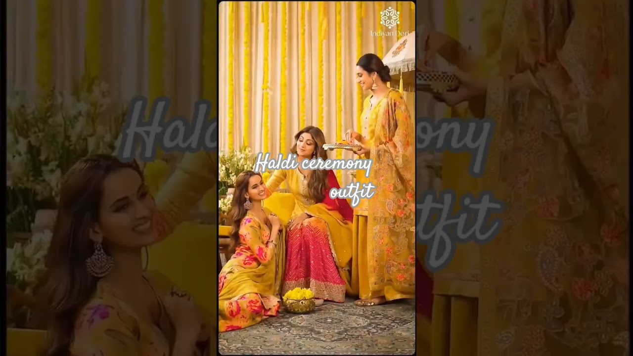 Haldi ceremony dress design/haldi outfit ideas