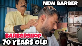 ASMR Head massage, Neck cracking Adjustment by Old school Barber @70 years IndianBarber Shop