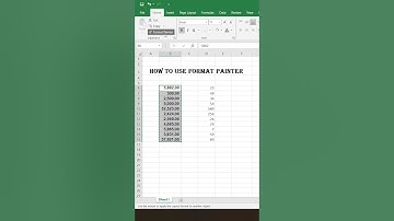 How to use Format Painter in Microsoft Excel #exceltips #exceltricks #excelshortcuts